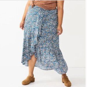 Sonoma | Floral Peasant Circle‎ Skirt PXXL